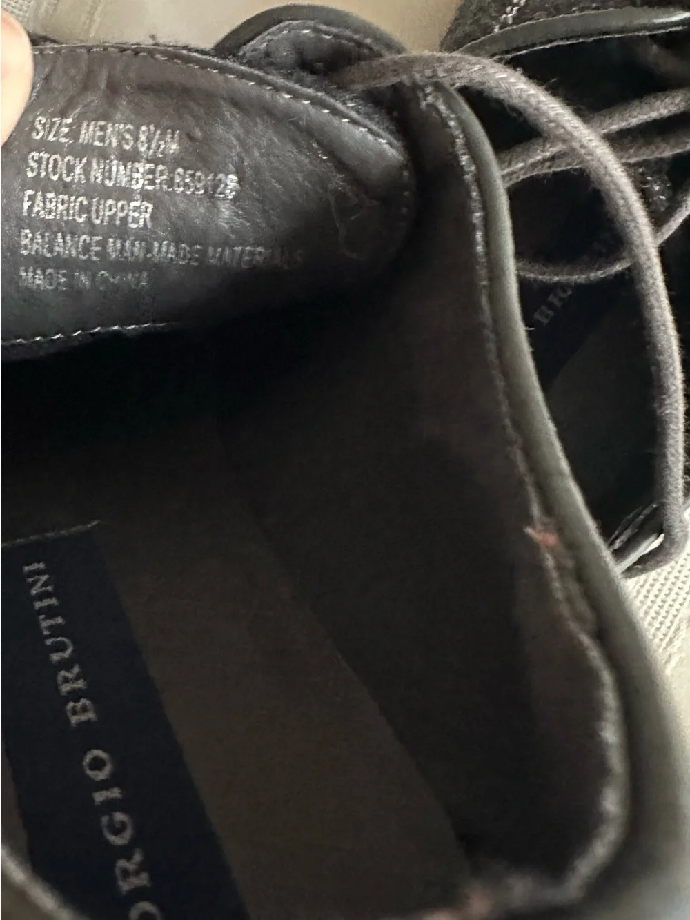 Giorgio Brutini Oxford Shoes Size 8.5 US Black/Gray Melange Fabric Men’s